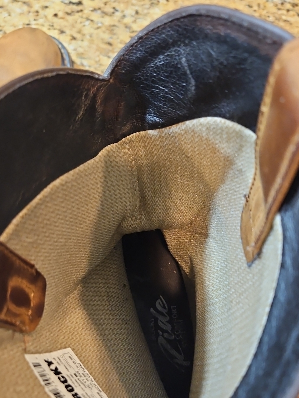 Rocky Men’s Brown Leather Western Work Boots - Picture 7 of 7